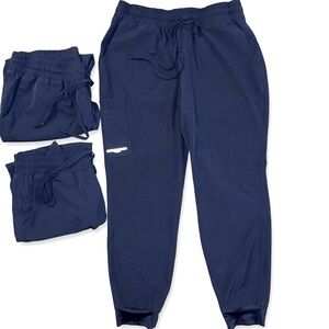 3 Skechers Barco Vitality Cargo Jogger Scrub Pants Navy Blue Size MP Petite Med